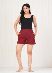 Women's Maroon Shorts