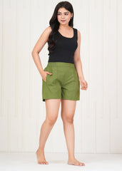 Women's Pista Green Shorts