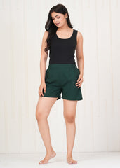 Women's Bottle Green Shorts