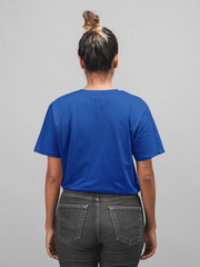 Action Speak Louder Than Words Cotton Unisex Royal Blue Tshirt