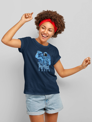 The Perfect Space Cotton Unisex Navy Blue Tshirt