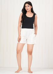Women's White Shorts