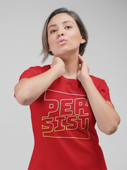 Persist Cotton Unisex Red Tshirt