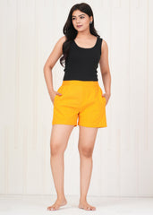 Women's Mustard Shorts