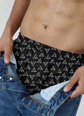 Black Rocket Printed Mens Boxer Shorts