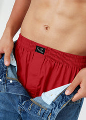 Solid Persian Red Mens Boxer Shorts