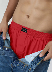 Solid Persian Red Mens Boxer Shorts