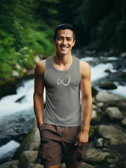 Casual Printed Tank Tops Mouse Grey