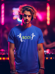 Boo Cotton Unisex Royal Blue Tshirt
