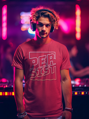 Persist Cotton Unisex Red Tshirt