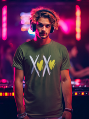XOXO Cotton Unisex Army Green Tshirt