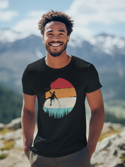 Mountaineering Graphic Unisex Black Tshirt