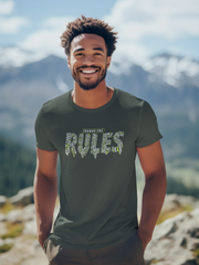 Change the Rules Cotton Unisex Army Green Tshirt