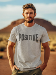 Positive Cotton Unisex Grey Melange Tshirt