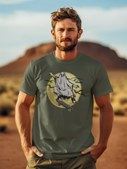 Ghost Skating Cotton Unisex Army Green Tshirt