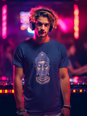 Buddha Cotton Unisex Navy Blue Tshirt
