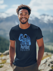 The Perfect Space Cotton Unisex Navy Blue Tshirt