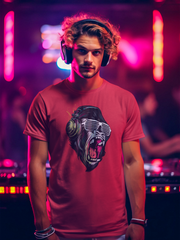 Gorilla DJ Cotton Unisex Red Tshirt