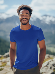 Plain Cotton Unisex Royal Blue Tshirt
