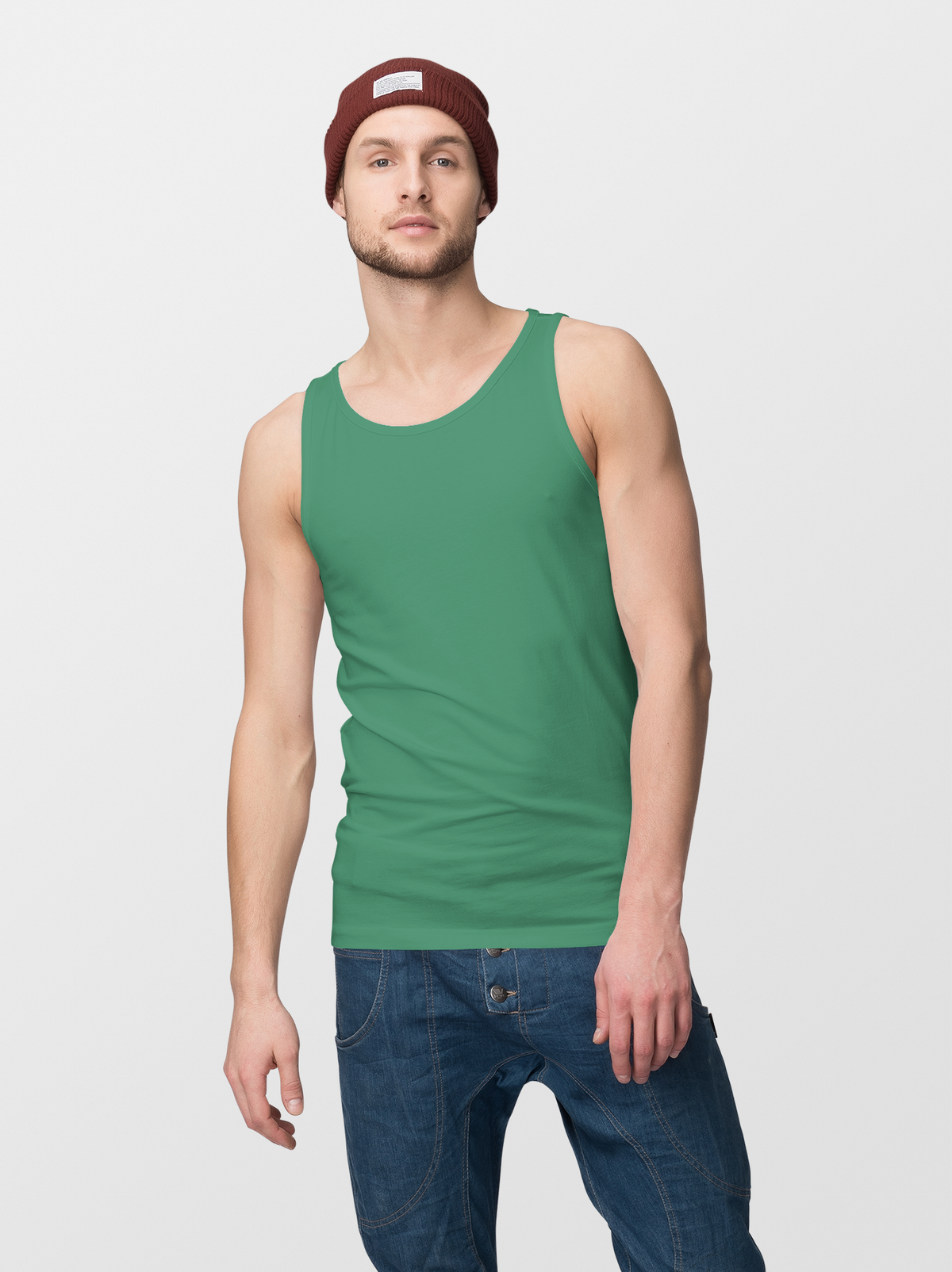 Casual Tank Tops Russian Green
