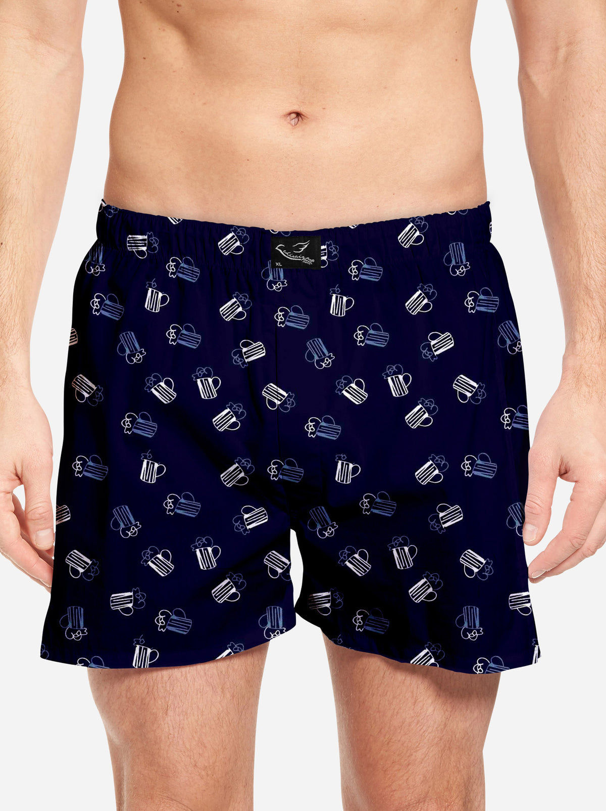Midnight Blue Cup Printed Mens Boxer Shorts