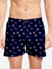 Midnight Blue Cup Printed Mens Boxer Shorts