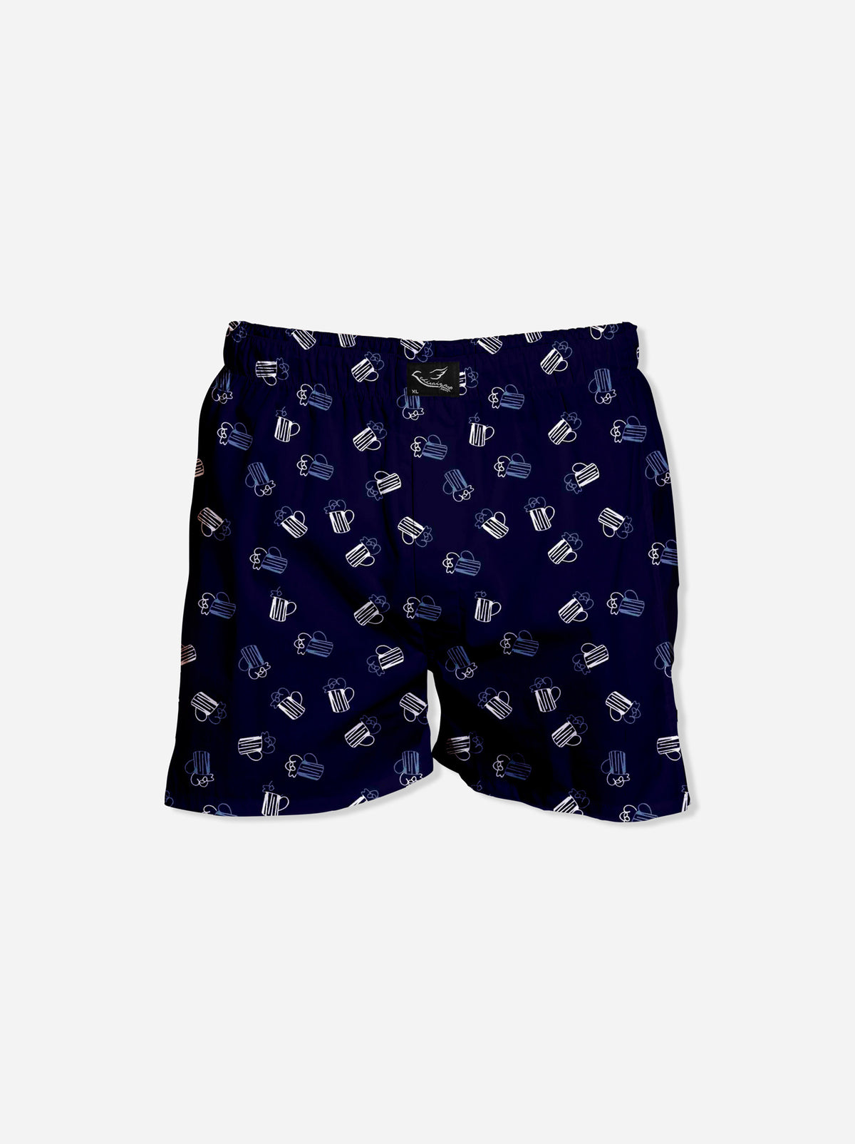 Midnight Blue Cup Printed Mens Boxer Shorts