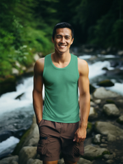 Casual Tank Tops Russian Green