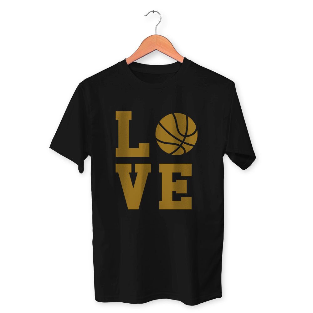 Love Basketball Cotton Unisex Black Tshirt