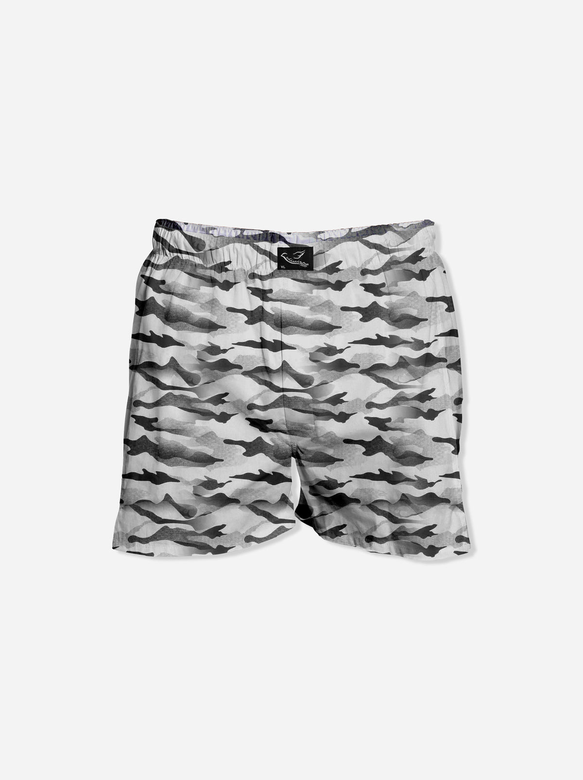 Camouflage Military Grey Printed Mens Boxer Shorts