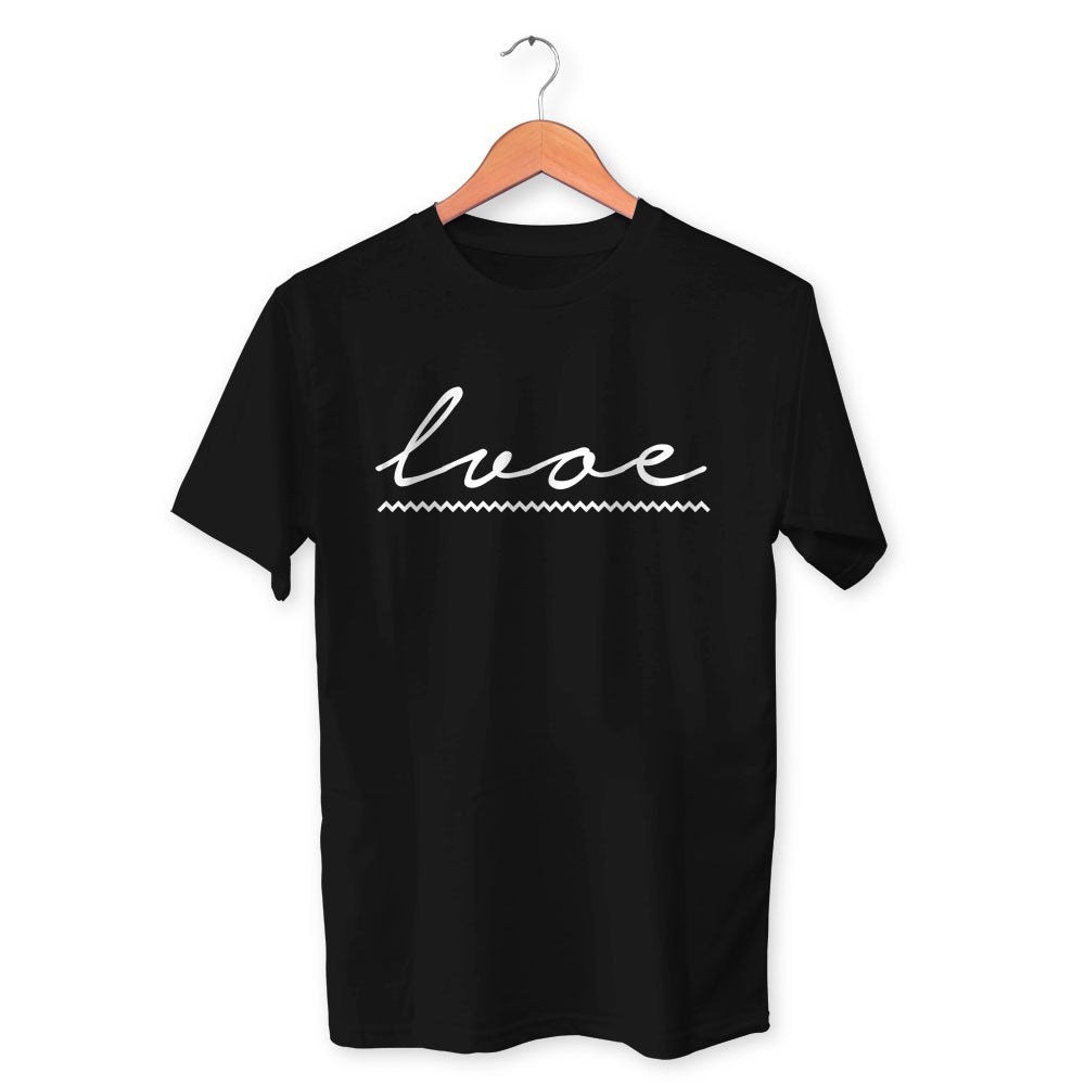 Love Error Cotton Unisex Black Tshirt