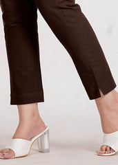 Women's Dark Chocolate Cotton Trouser Pant