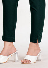 Women's Bottle Green Cotton Trouser Pant