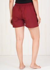 Women's Maroon Shorts