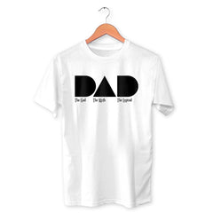 Dad The Legend Cotton Unisex White Tshirt