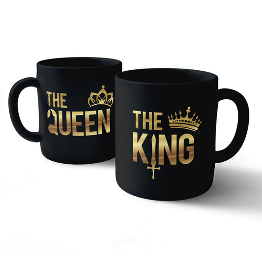 King Queen - Black Combo Ceramic Mug (Pack of 2)