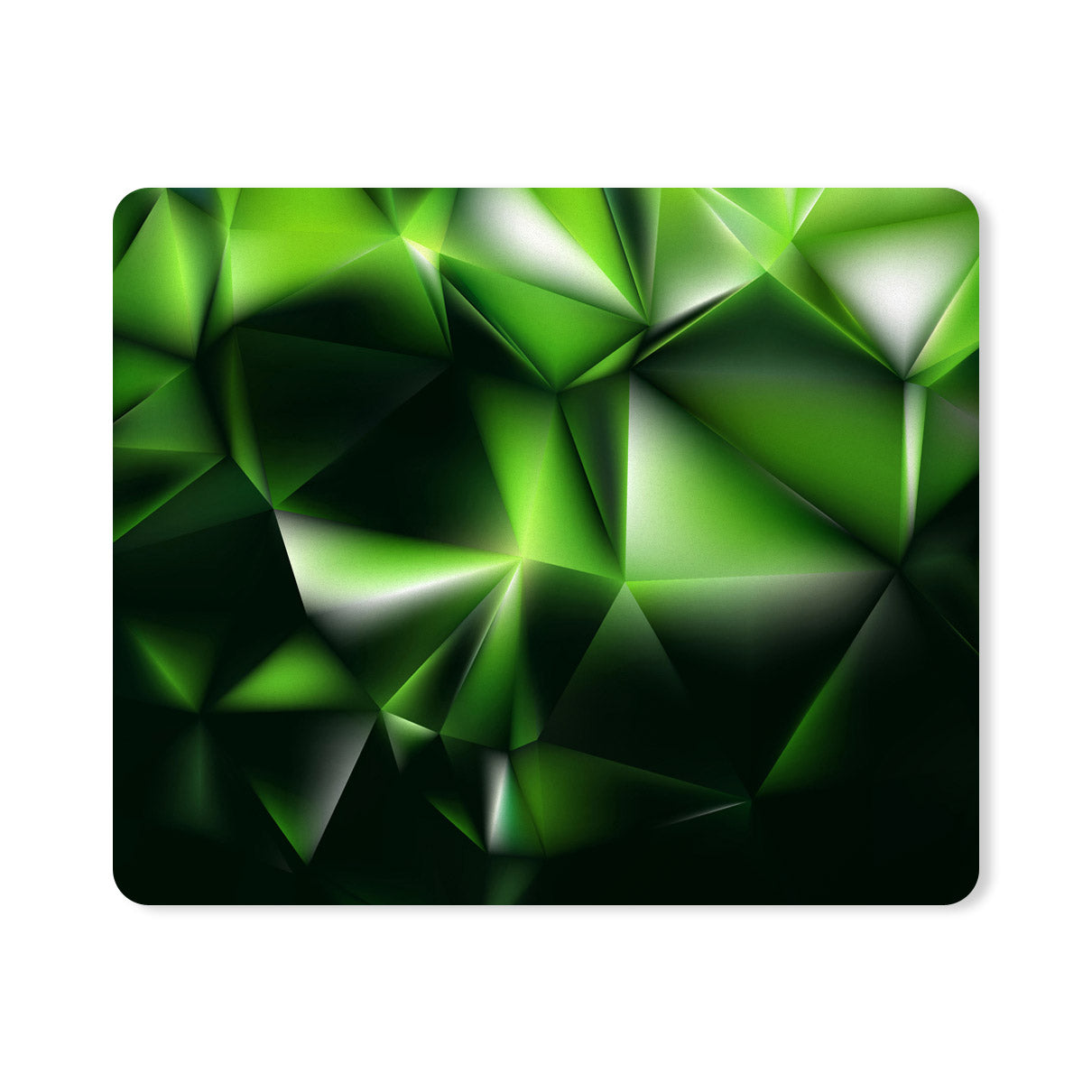 Green Polygon Pattern Designer Printed Premium Mouse pad (9 in x 7.5 in)
