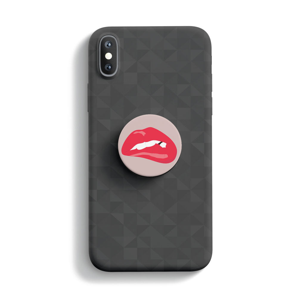 Pink Red Lips Women Mobile Phone Handle