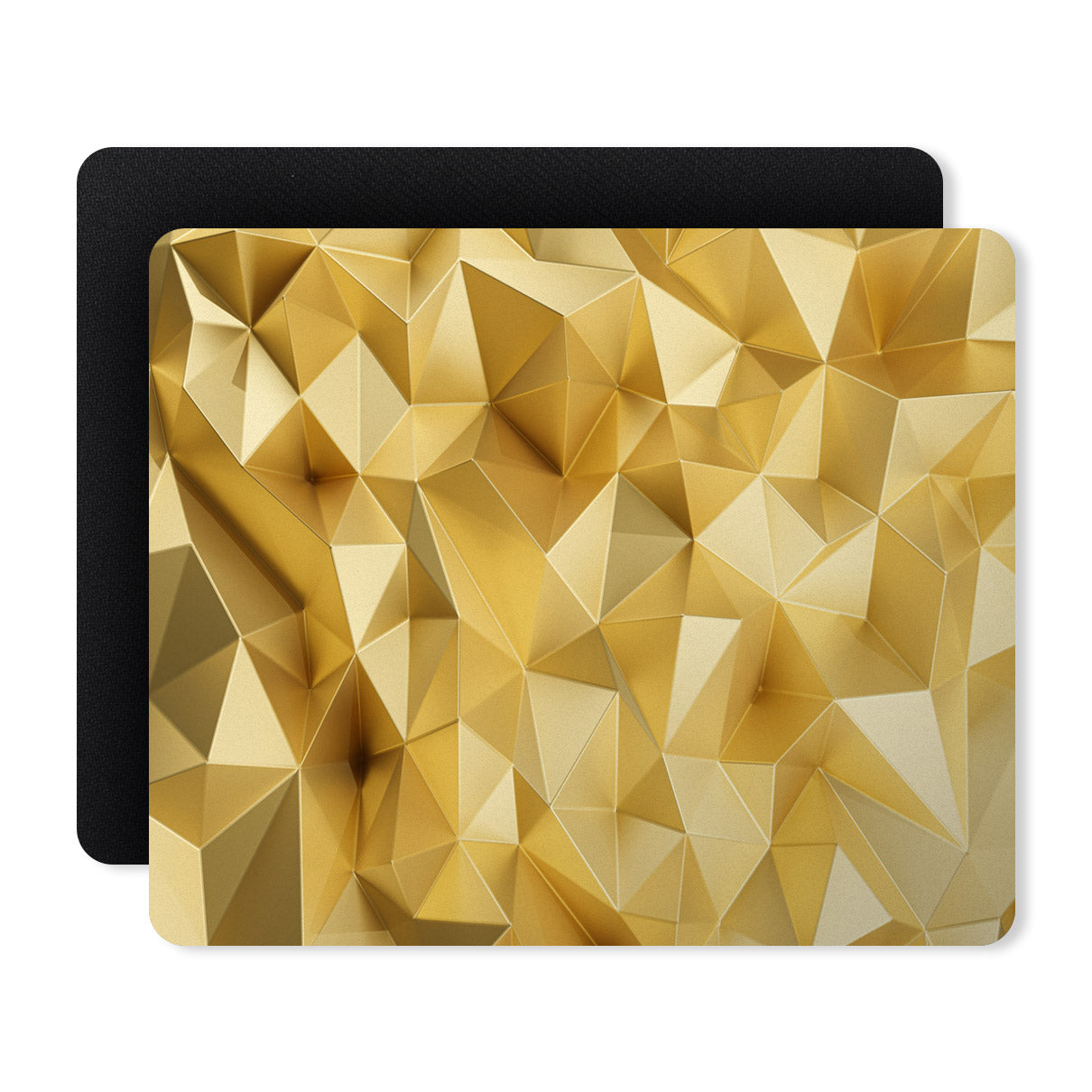 Golden Polygon Pattern Designer Printed Premium Mouse pad (9 in x 7.5 in)