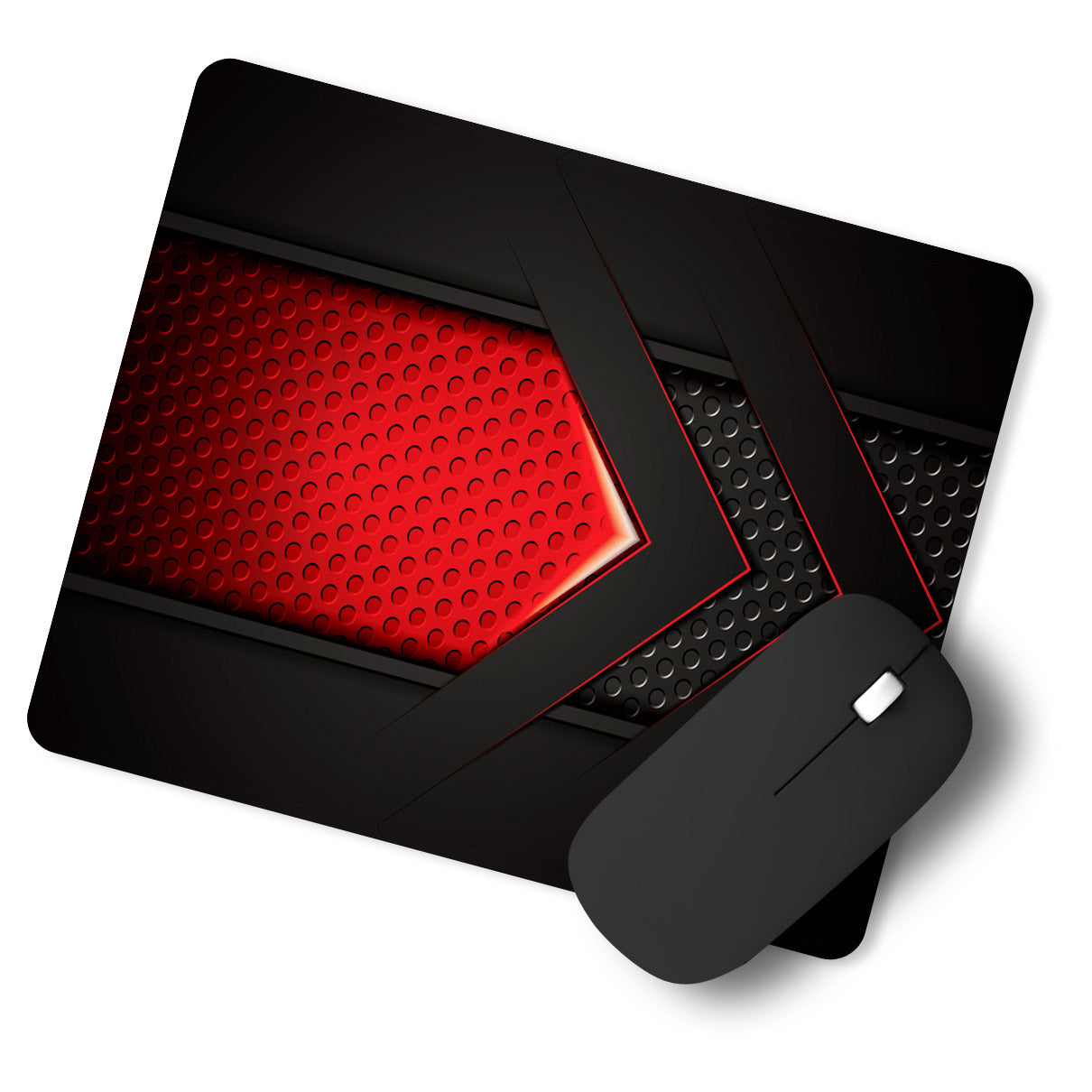 3d Black Red Game Background Designer Printed Premium Mouse pad (9 in x 7.5 in)