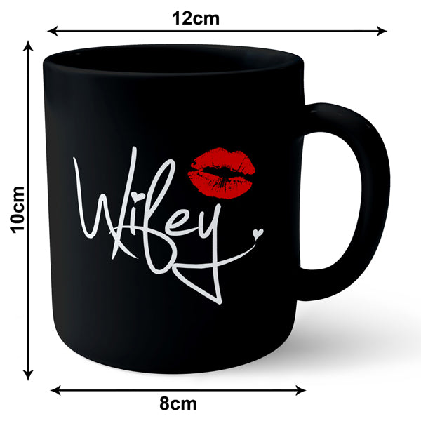 Wifey Husband - Black Combo Ceramic Mug (Pack of 2)