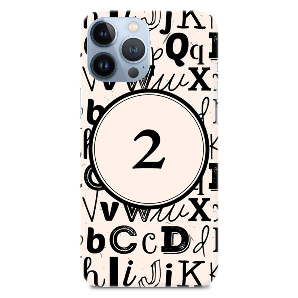 Funky Background Numeric Number 2 On Black Marble Designer Hard Mobile Case