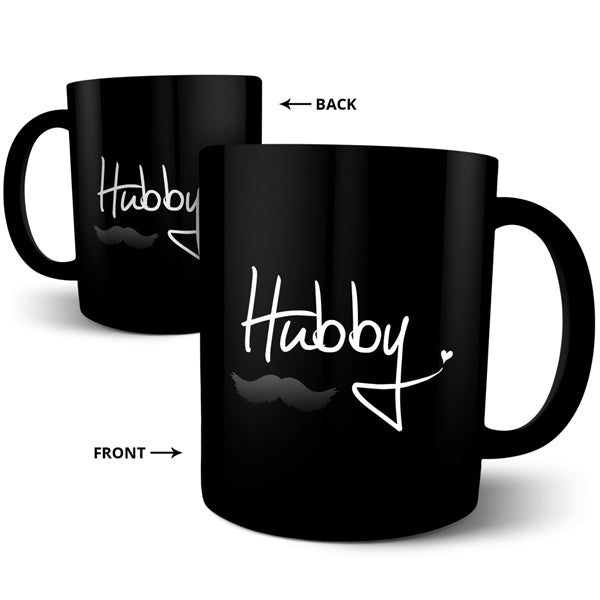 Hubby - Black Ceramic Mug