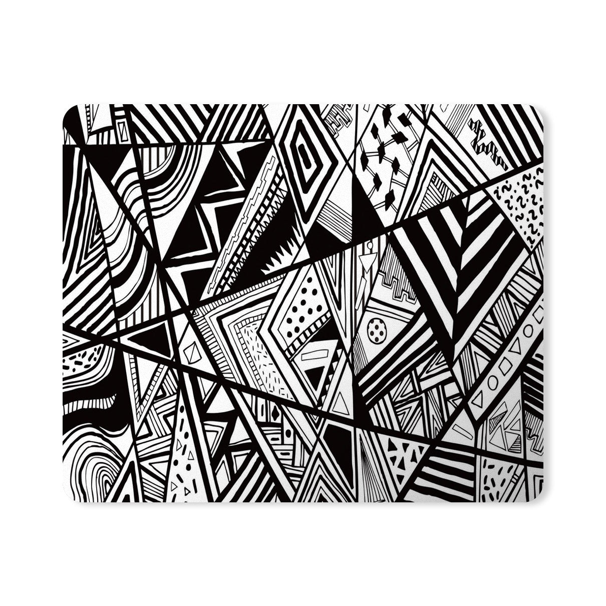Abstract Black White Pattern Designer Printed Premium Mouse pad (9 in x 7.5 in)