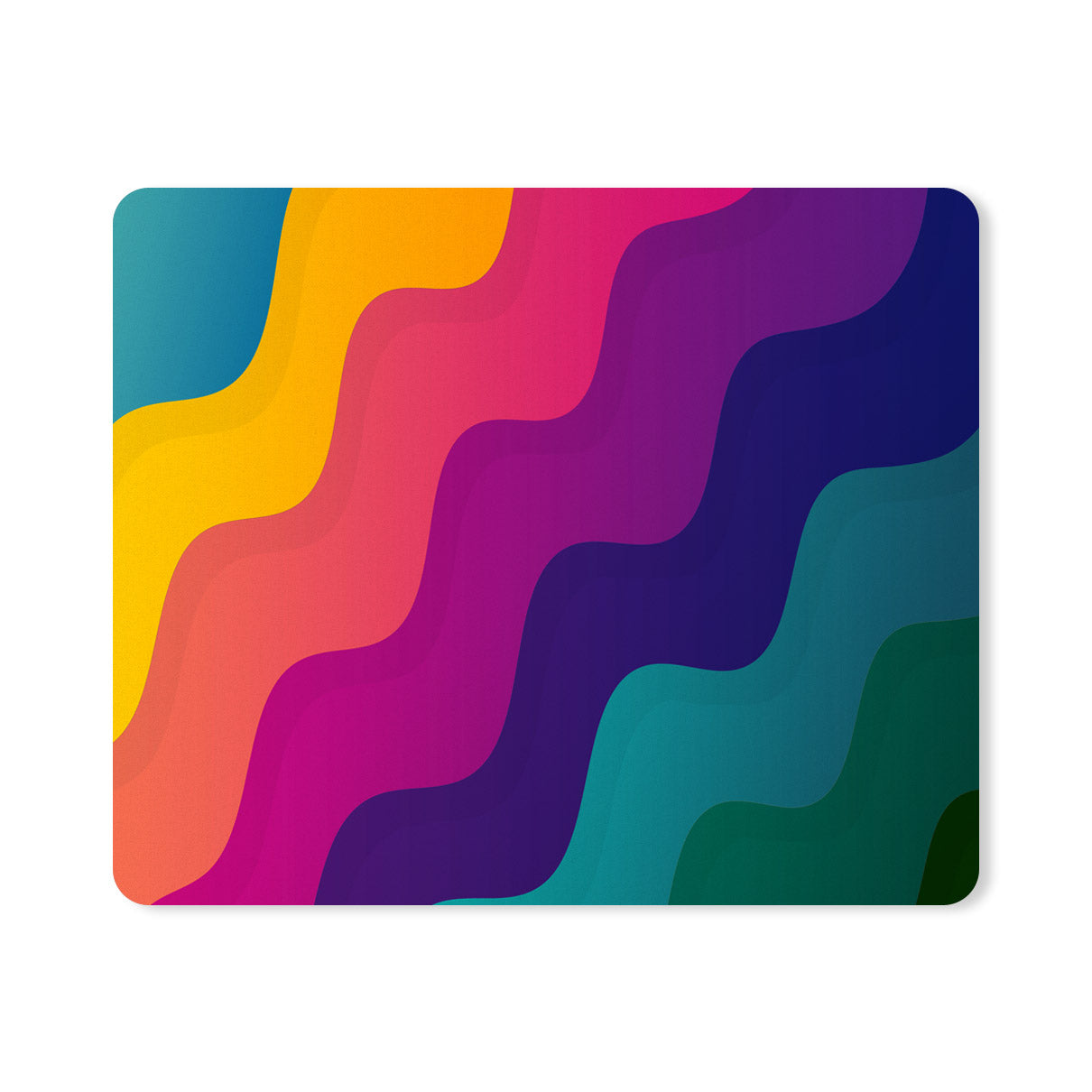 Colrful Waves Designer Printed Premium Mouse pad (9 in x 7.5 in)