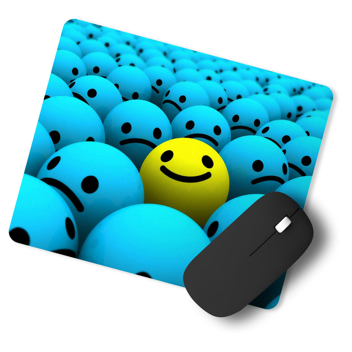 Smiley Background Designer Printed Premium Mouse pad (9 in x 7.5 in)