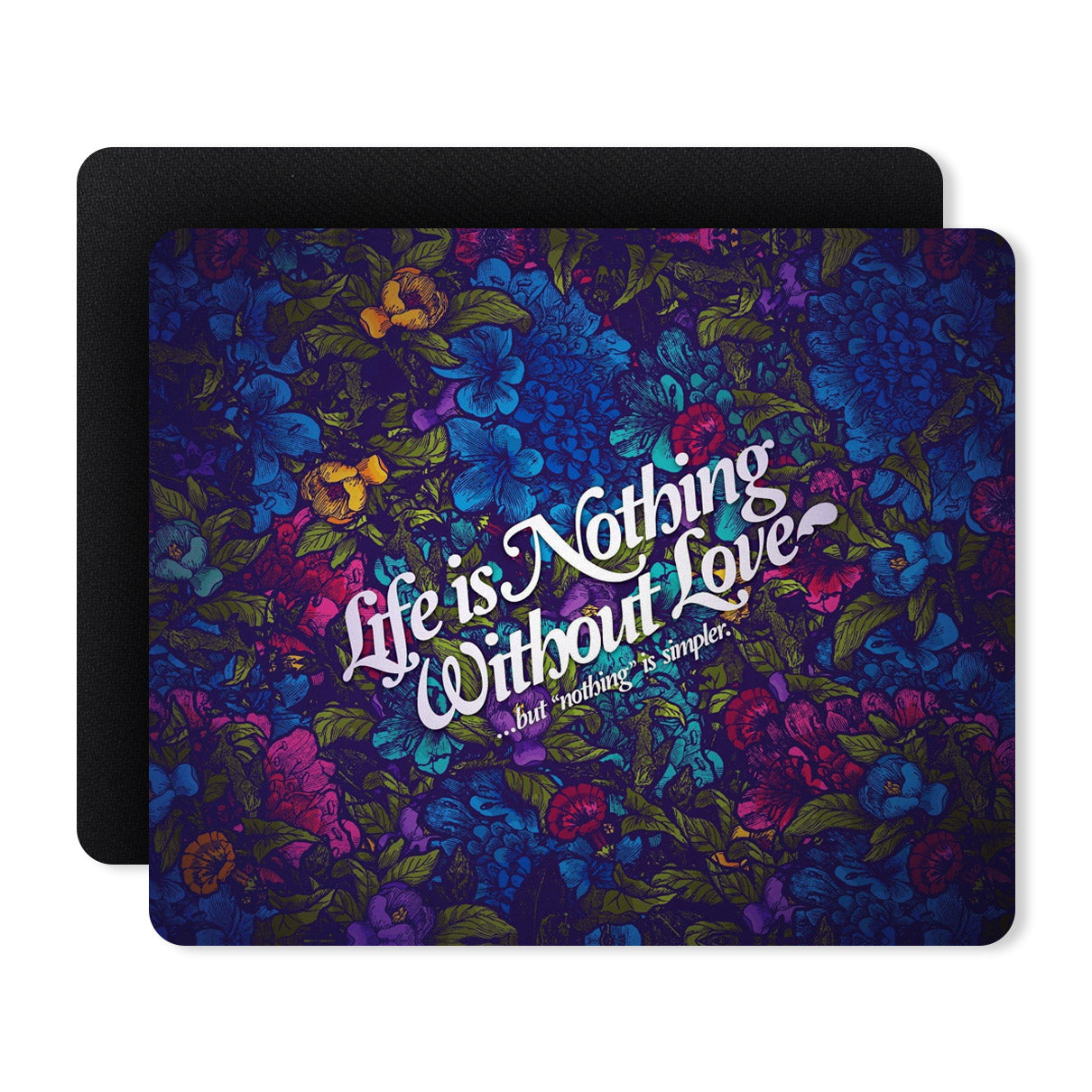 Life Typography Designer Printed Premium Mouse pad (9 in x 7.5 in)