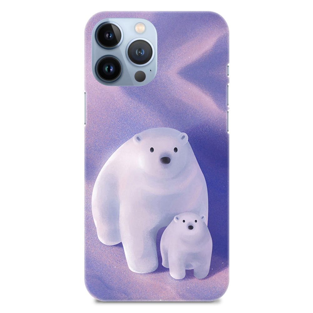 Bear Illustration Snow Polar Designer Hard Mobile Case