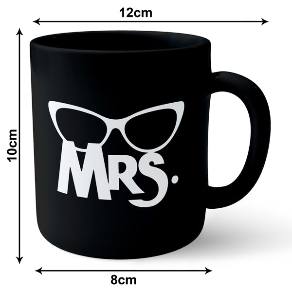 Mrs. - Black Ceramic Mug