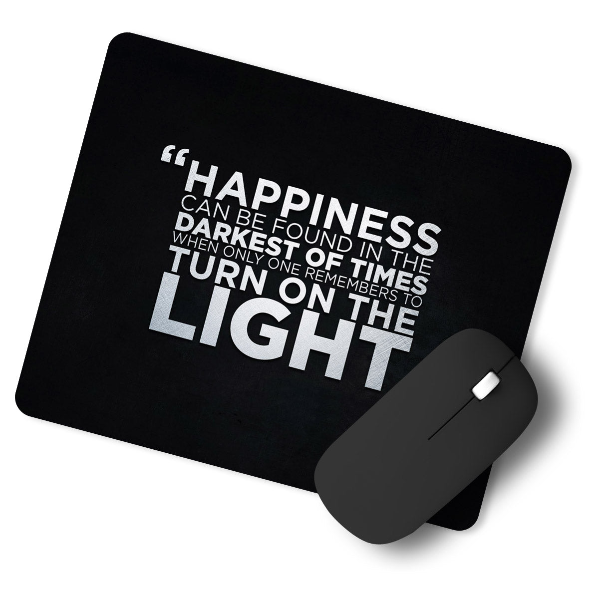Happiness Quotes Designer Printed Premium Mouse pad (9 in x 7.5 in)